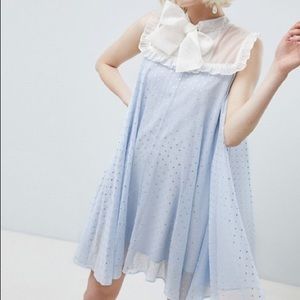 Sister Jane pussy bow dress with silver stars